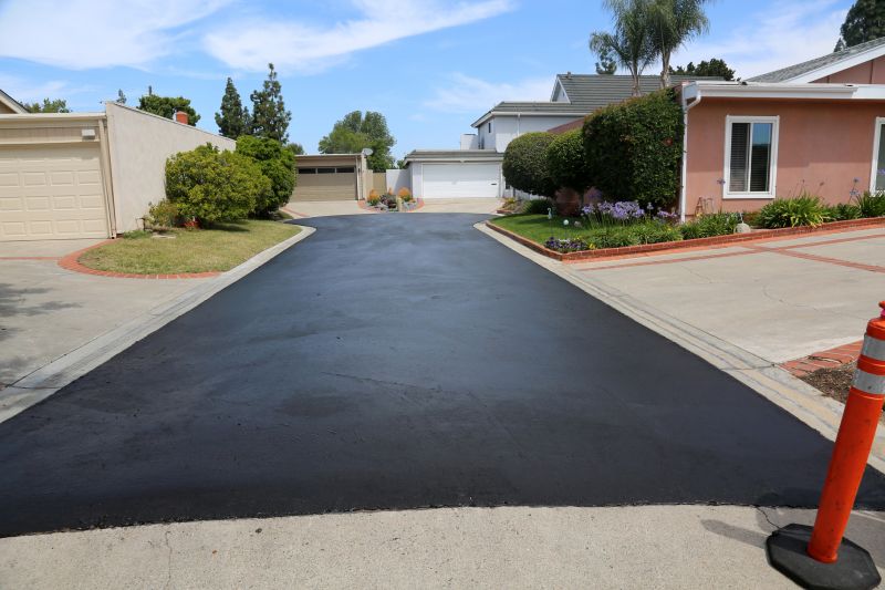 Freshly Paved Asphalt Driveway